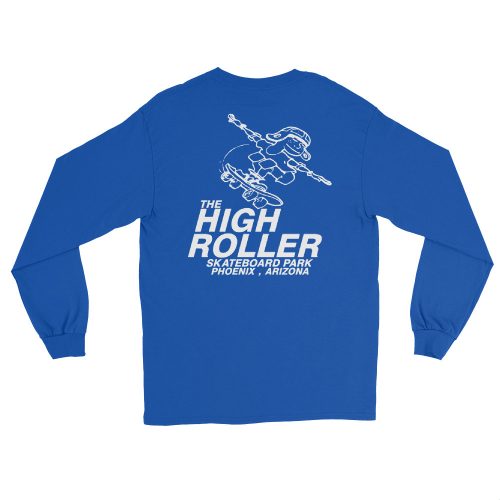 High Roller Skateboard Park Blue Long Sleeve T-Shirt