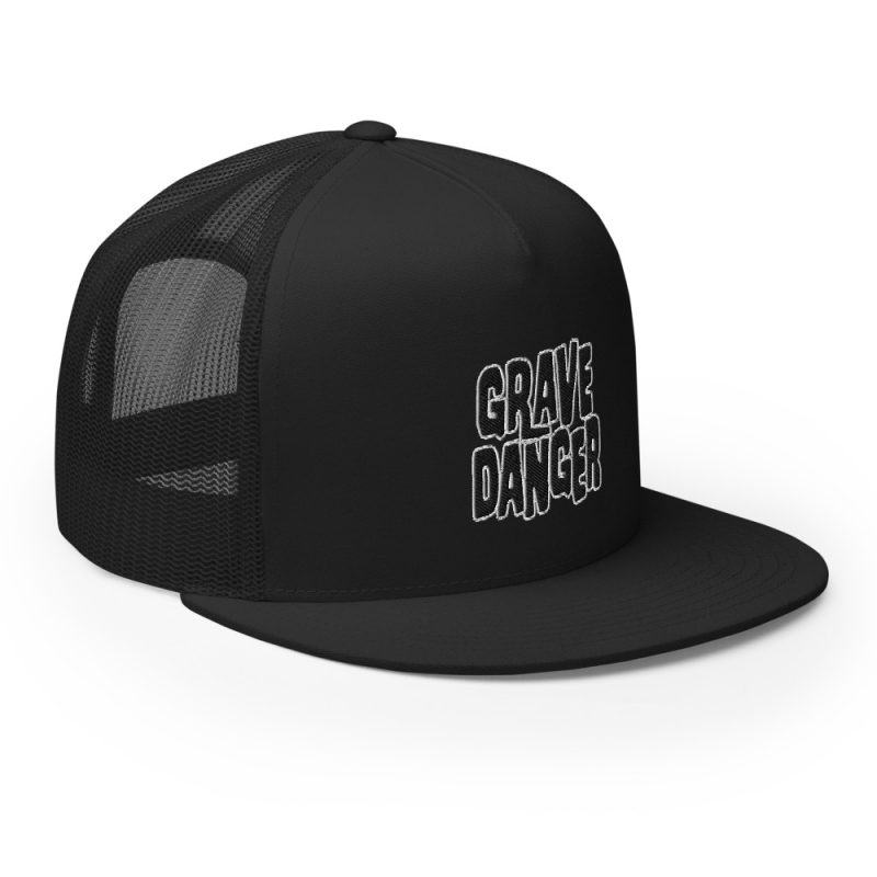 Grave Danger Trucker Cap Black/White or Black/Black - Image 6