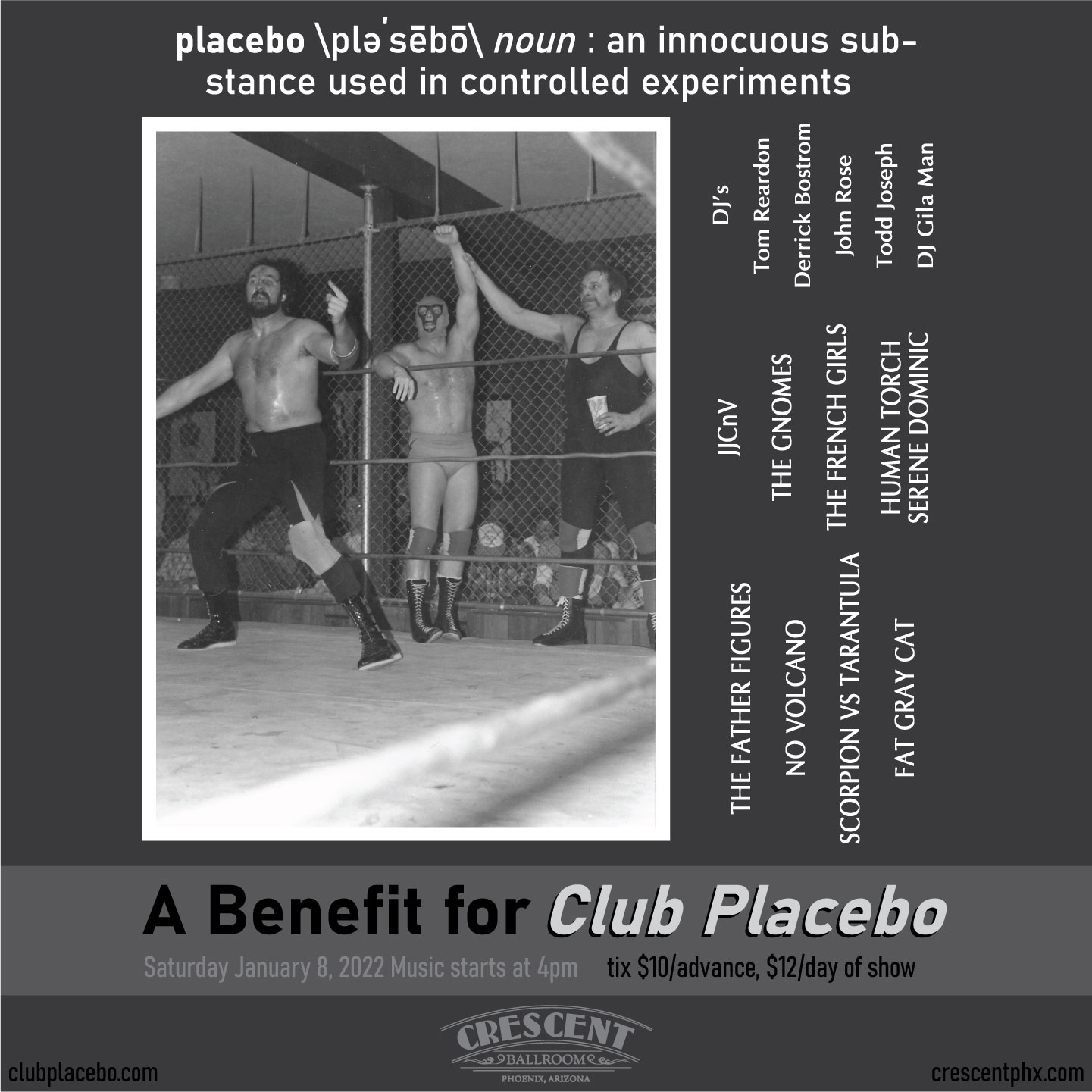 A Benefit Concert for Club Placebo January 8, 2022