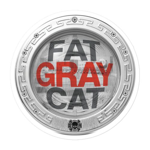 Fat Gray Cat Pool Light Stickers