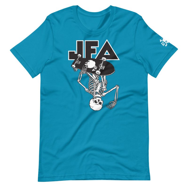 JFA Indy-Air Soft/Fitted Unisex T-Shirt Black/White Print - Image 2