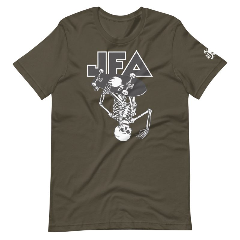 JFA Indy-Air Soft/Fitted Unisex T-Shirt Black/White Print - Image 6