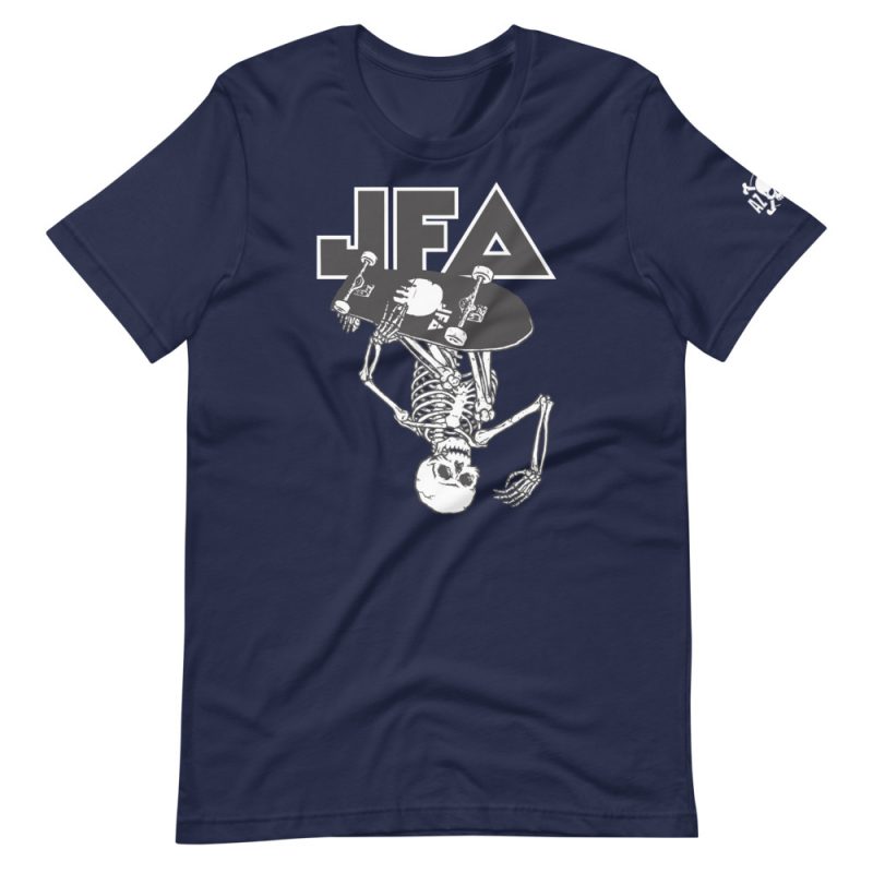 JFA Indy-Air Soft/Fitted Unisex T-Shirt Black/White Print - Image 4