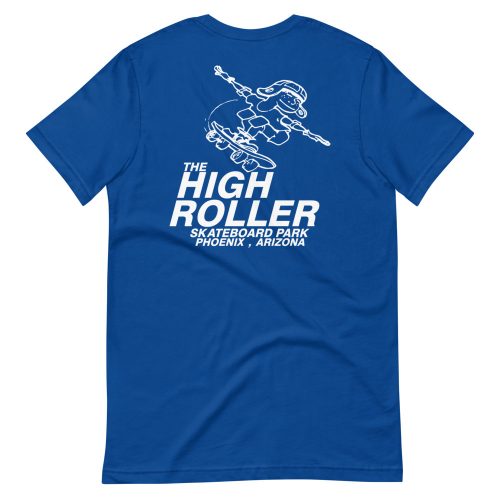 The High Roller Skateboard Park Soft/Fitted Unisex T-Shirt White Print