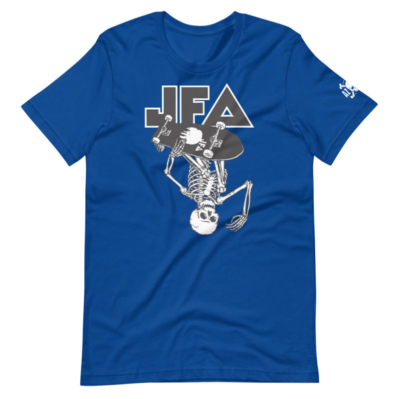 JFA Indy-Air Soft/Fitted Unisex T-Shirt Black/White Print - Image 5