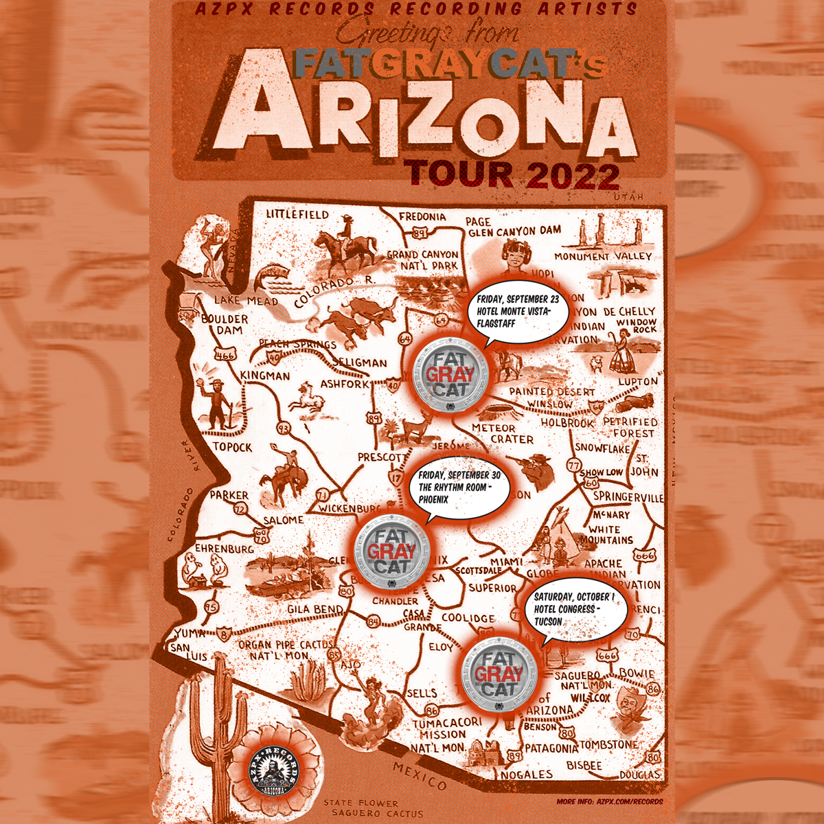 Greetings from FAT GRAY CAT’s Arizona Tour 2022!