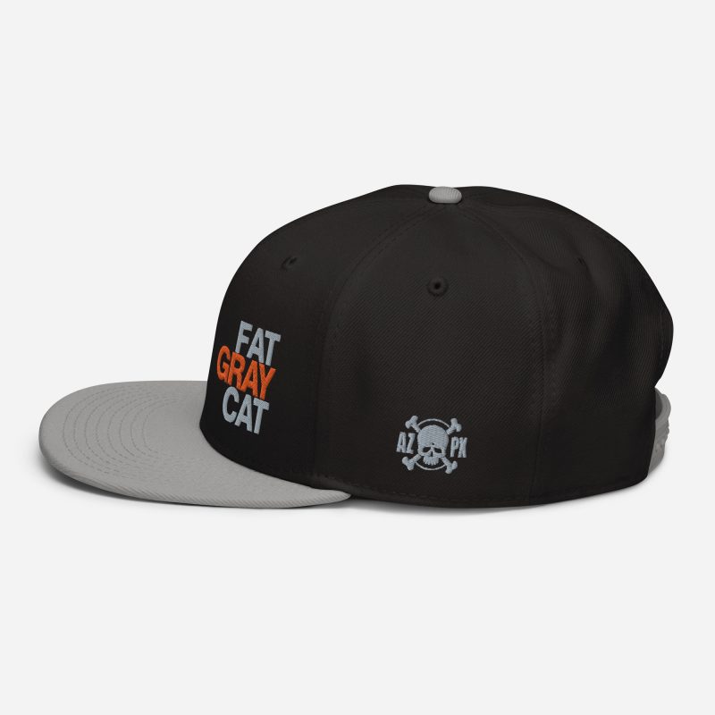 Fat Gray Cat Snapback Hat - Image 3