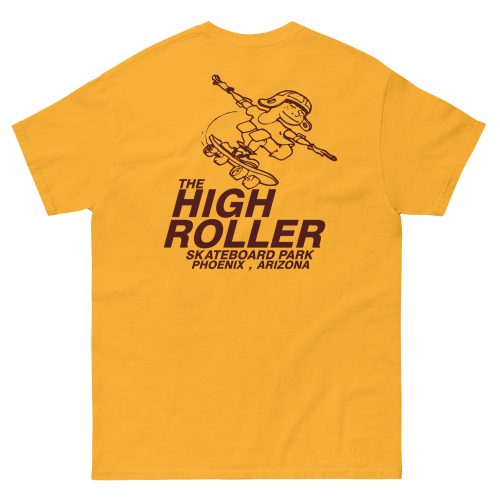 The High Roller Skateboard Park Classic-Fit T-Shirt Maroon Print