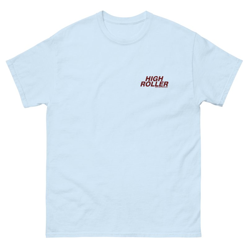 The High Roller Skateboard Park Classic-Fit T-Shirt Maroon Print - Image 10