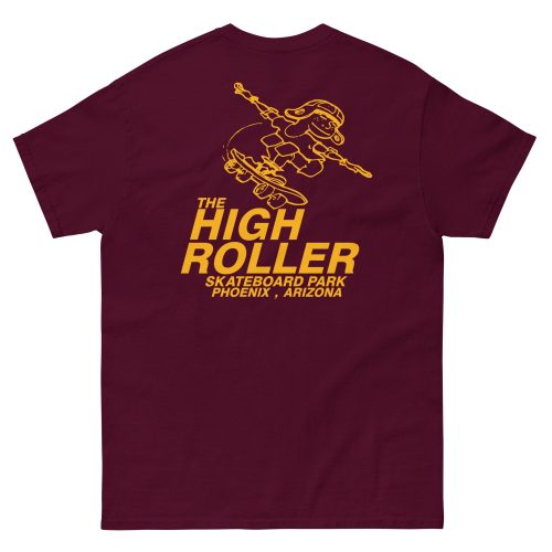 The High Roller Skateboard Park Classic-Fit T-Shirt Golden Yellow Print