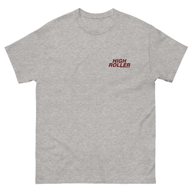 The High Roller Skateboard Park Classic-Fit T-Shirt Maroon Print - Image 6